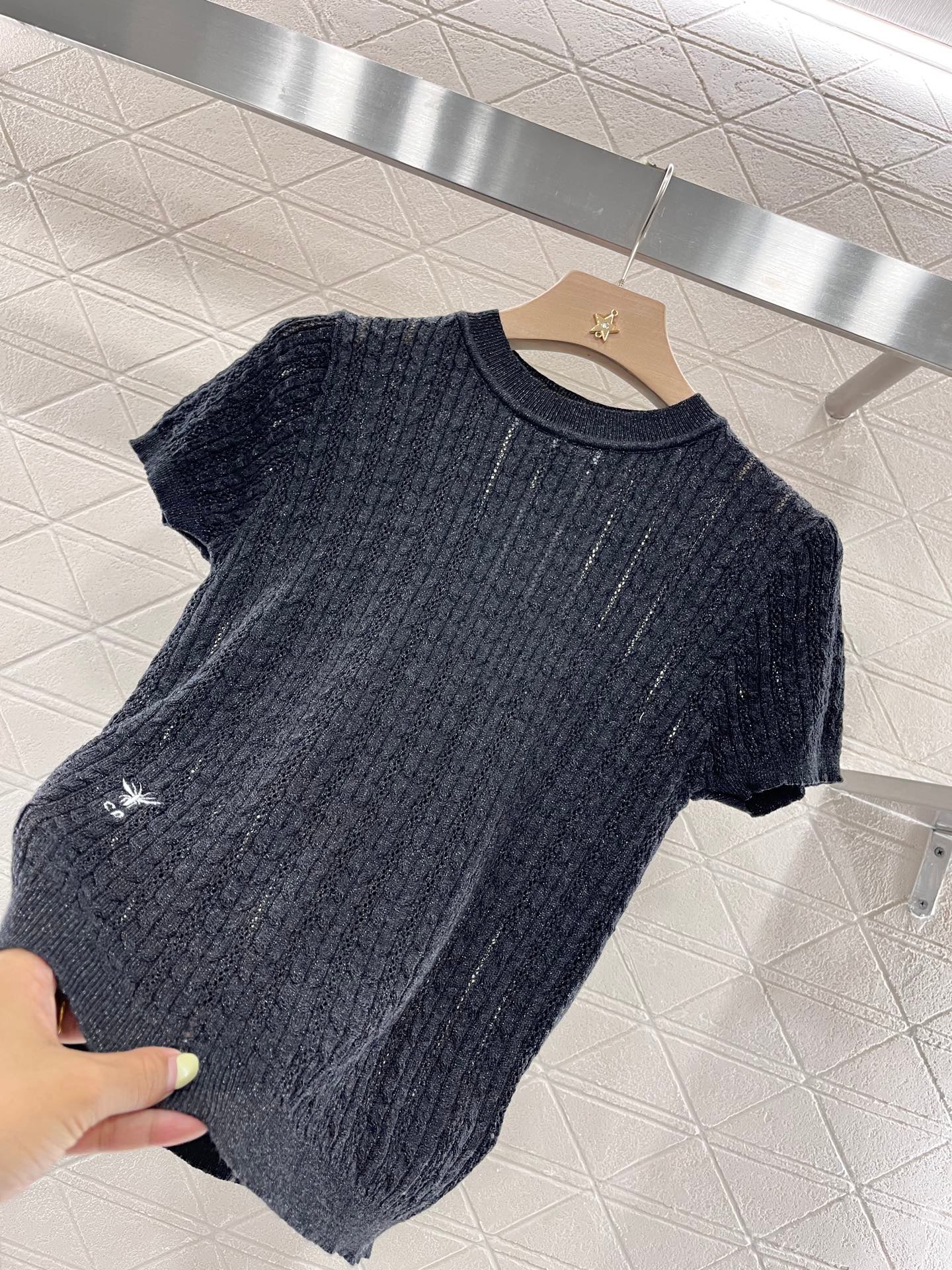 Lace shawl knit short sleeve