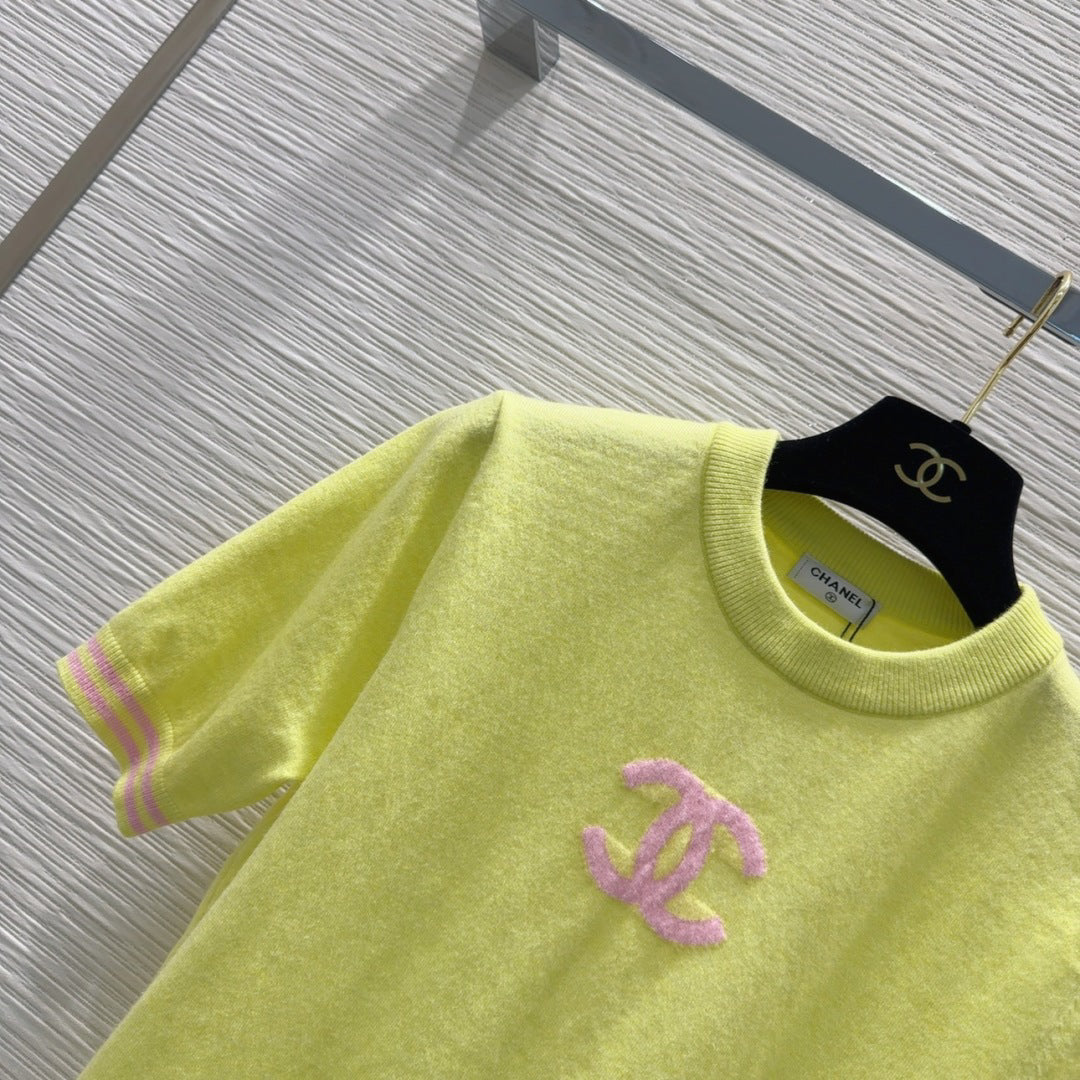 25ss Double C jacquard knitted short sleeves