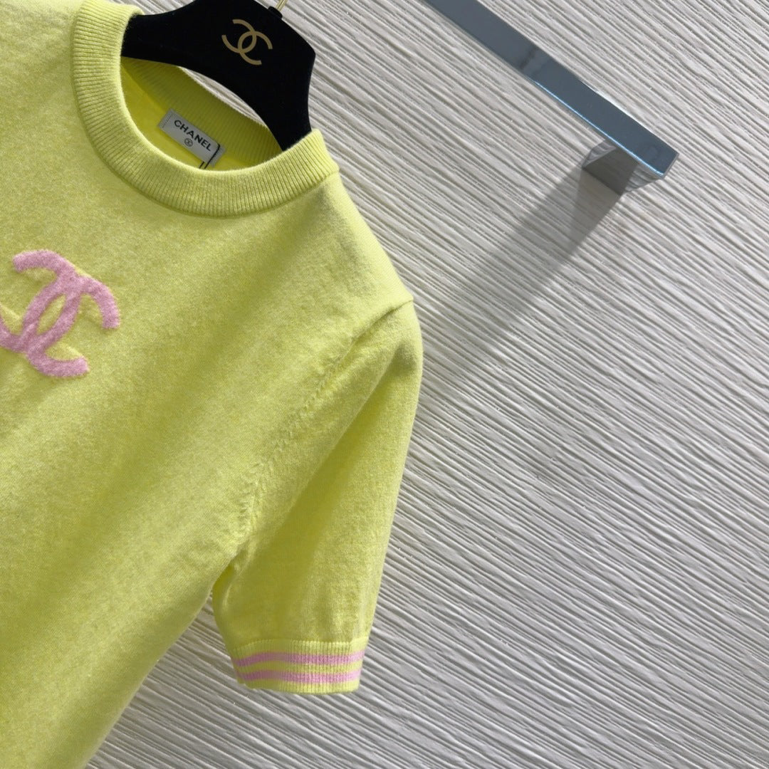 25ss Double C jacquard knitted short sleeves