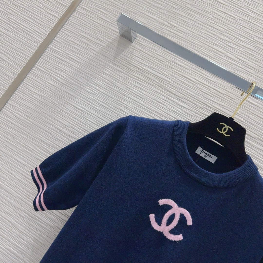 25ss Double C jacquard knitted short sleeves