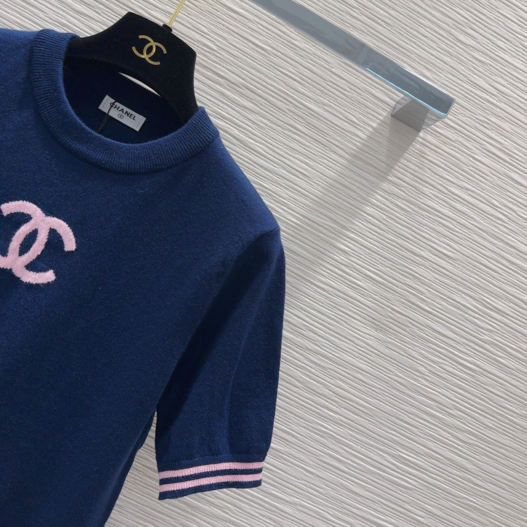 25ss Double C jacquard knitted short sleeves