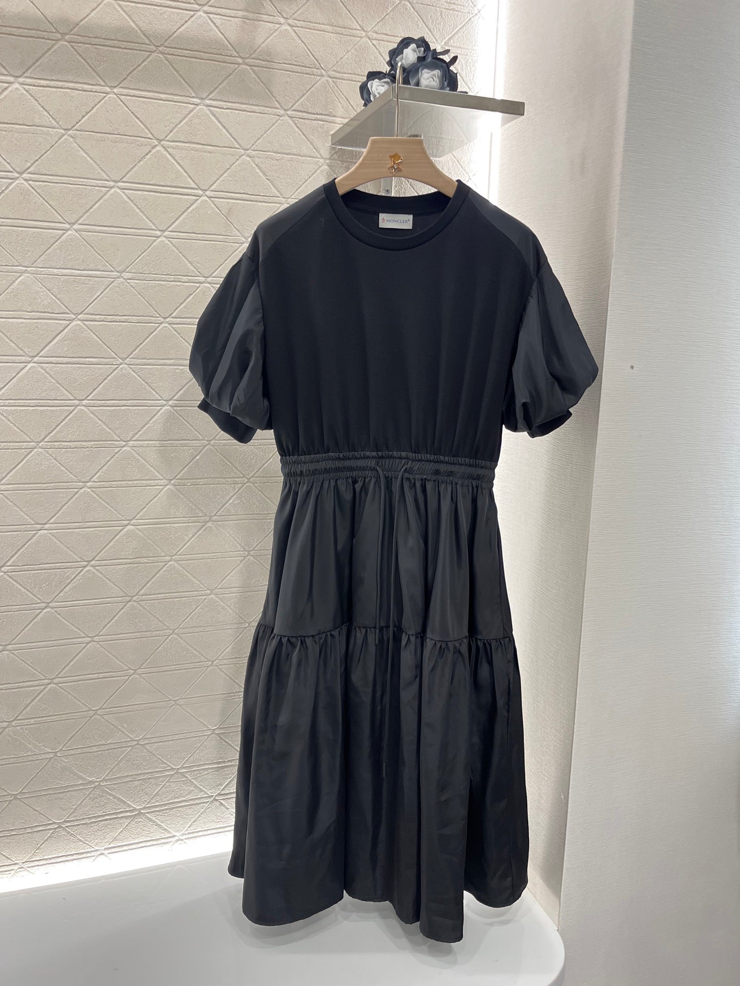 25ss Drawstring Puff Sleeve Dress