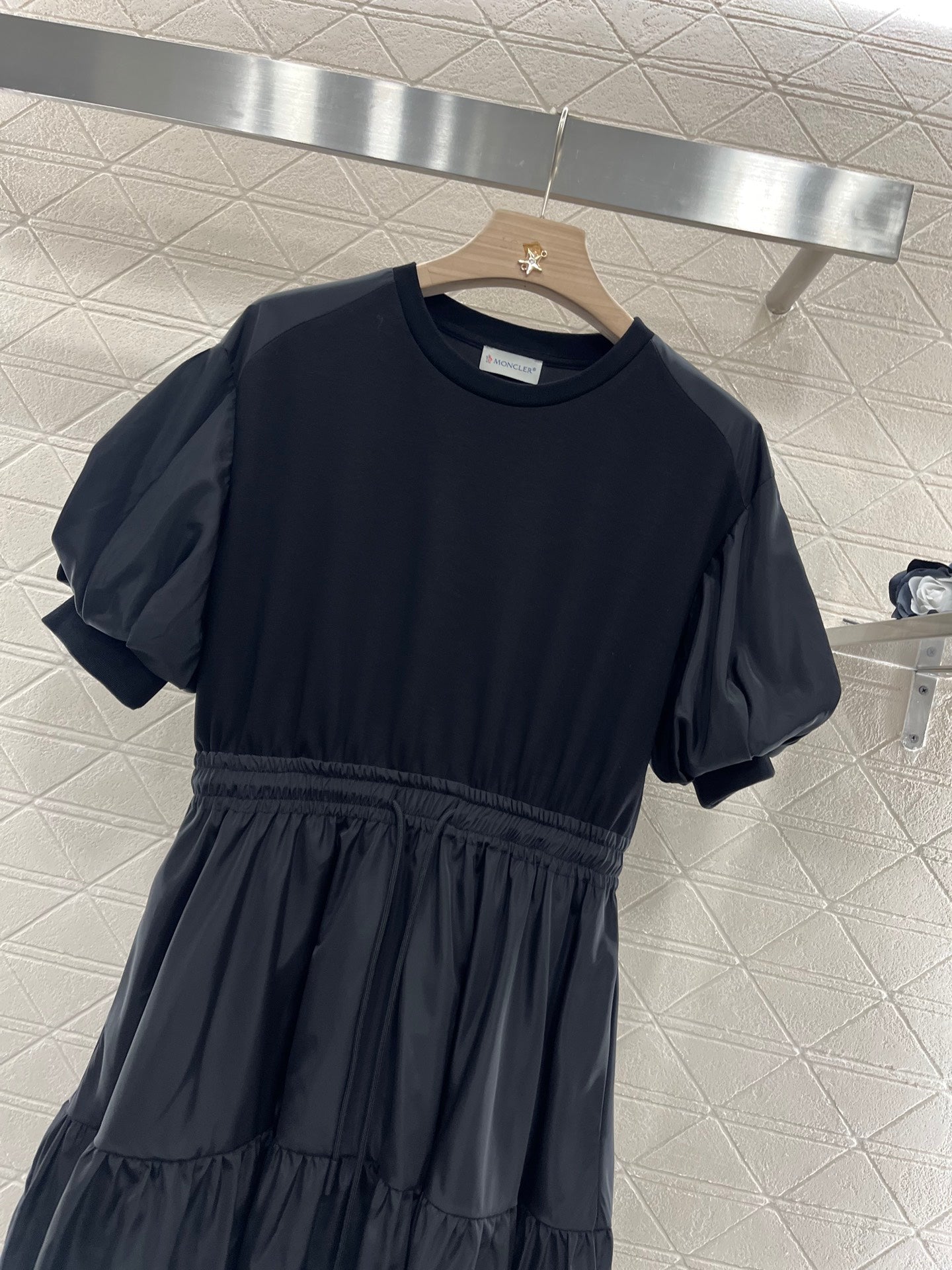 25ss Drawstring Puff Sleeve Dress
