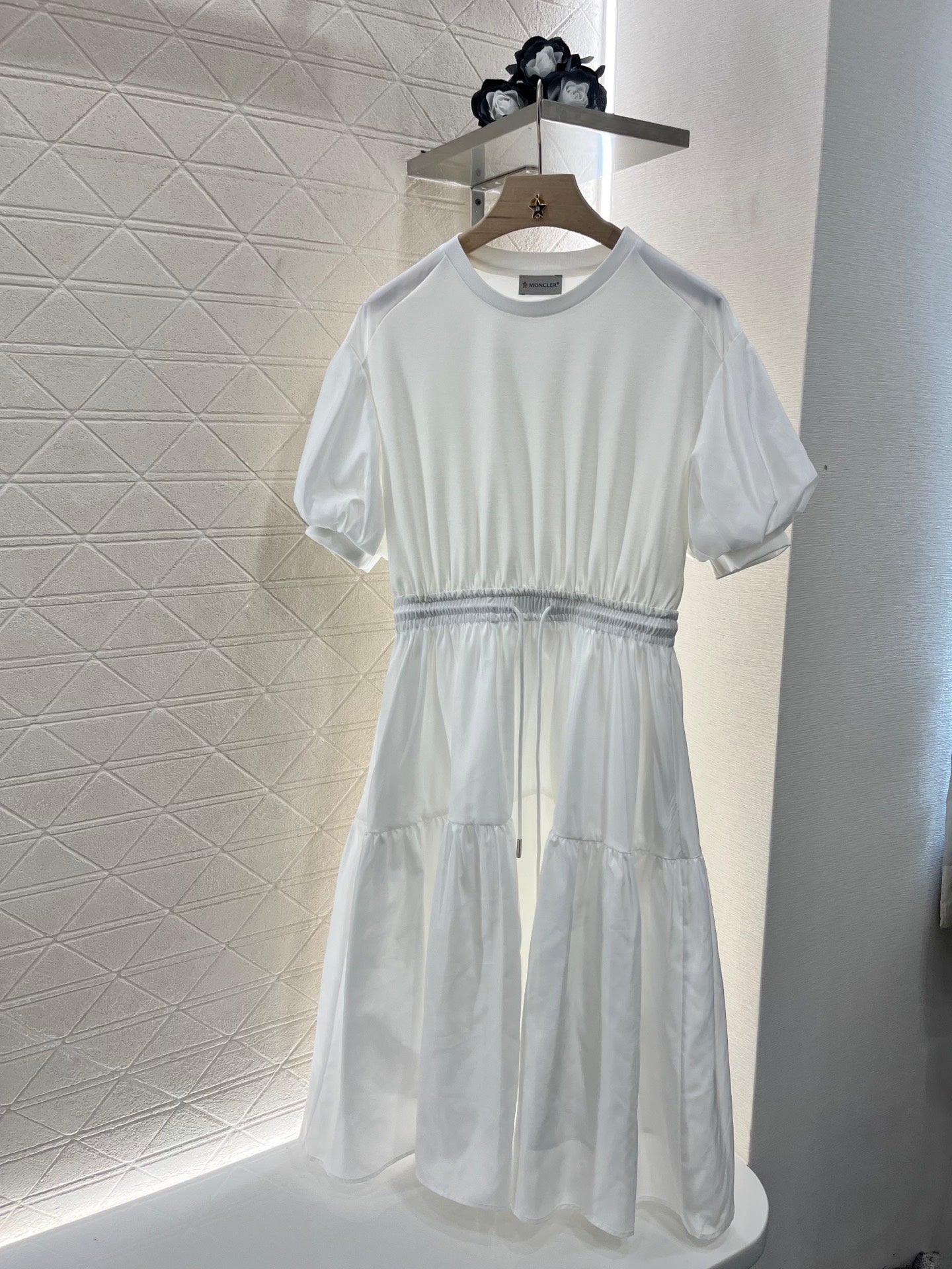 25ss Drawstring Puff Sleeve Dress