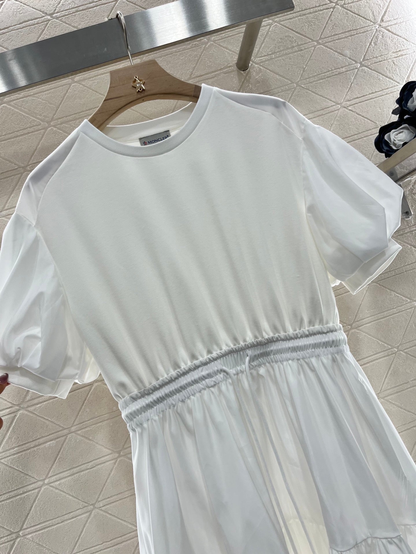 25ss Drawstring Puff Sleeve Dress