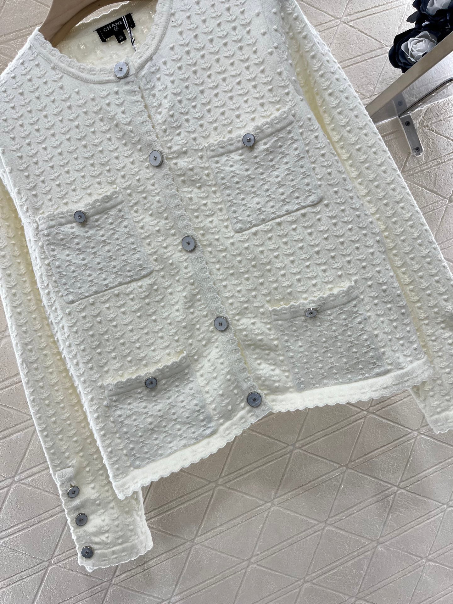 25ss Crochet Pocket Cardigan