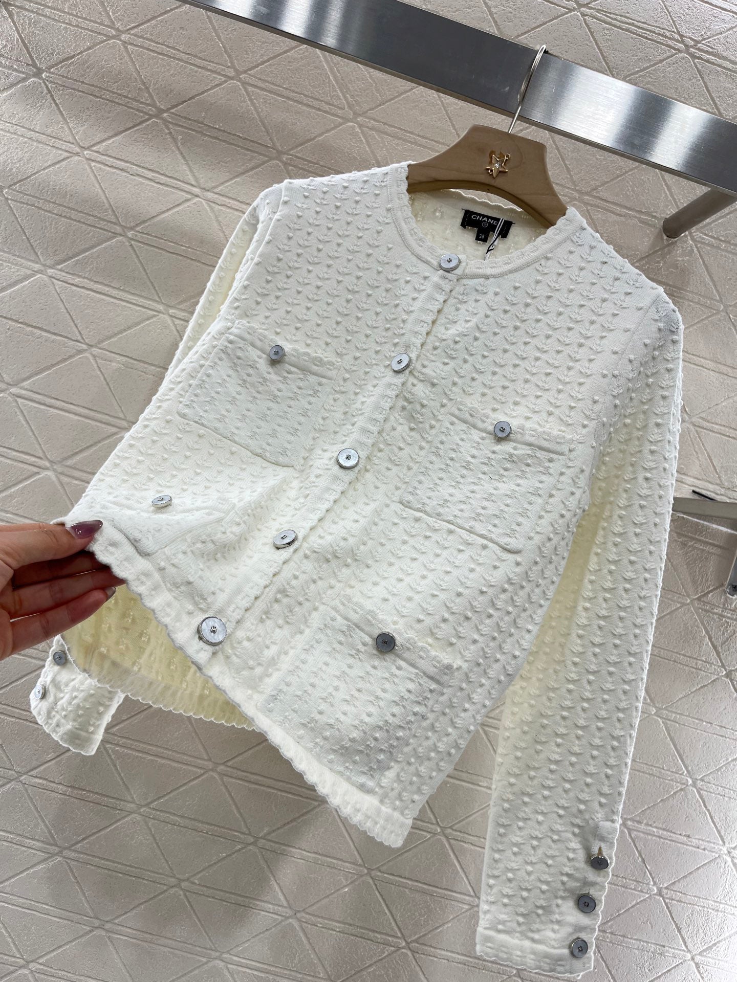 25ss Crochet Pocket Cardigan