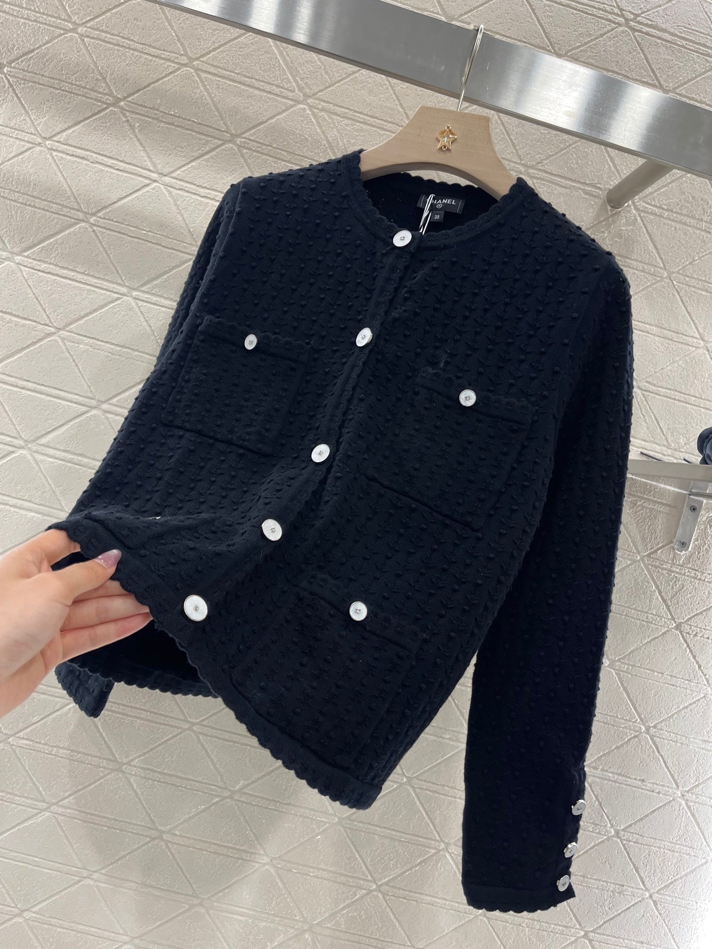 25ss Crochet Pocket Cardigan