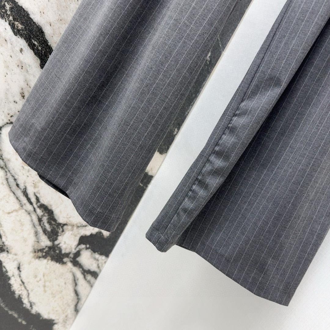 25 Early spring new arrival waist design workwear style pleated straight pants