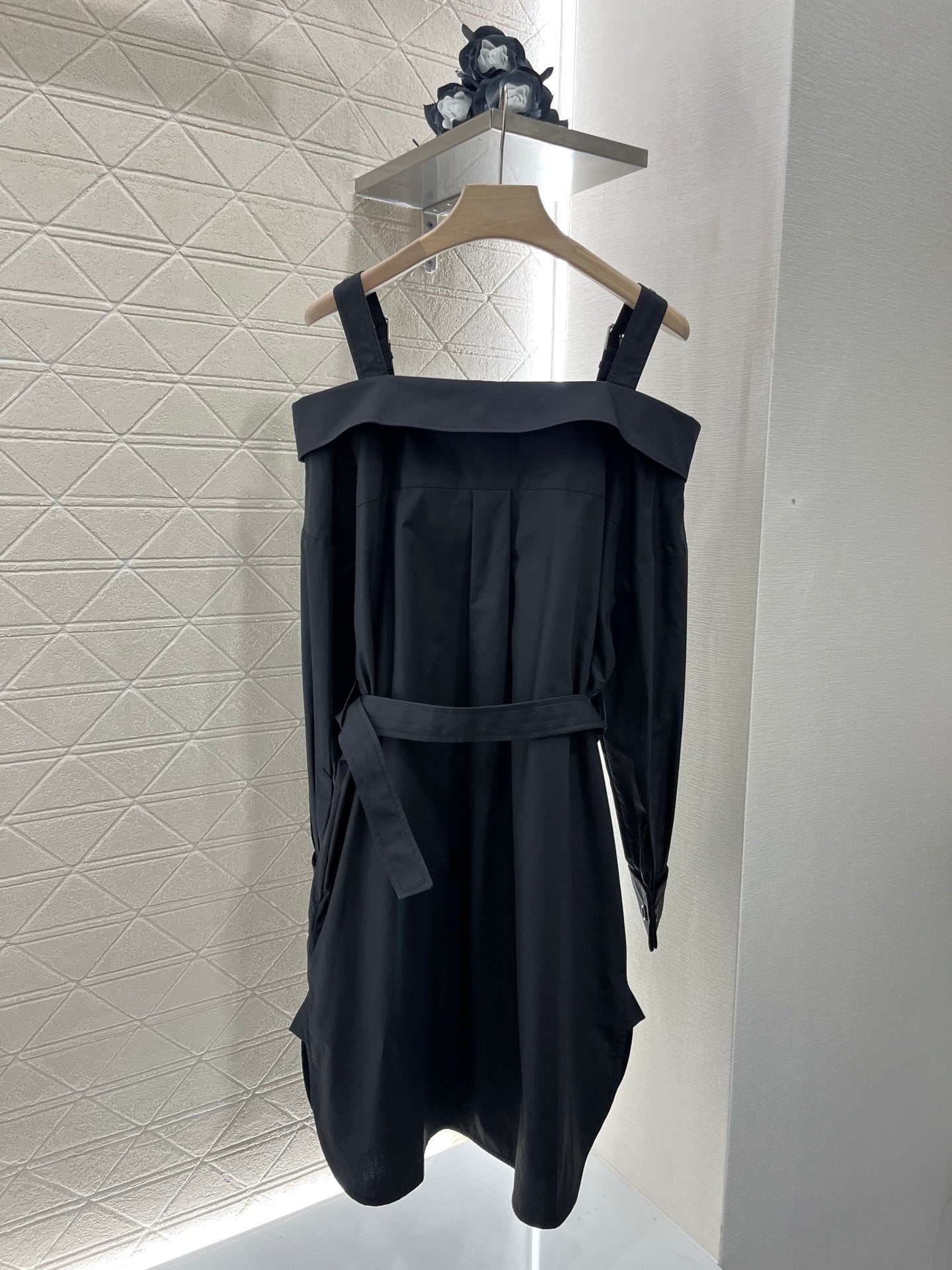 25ss One shoulder halter dress