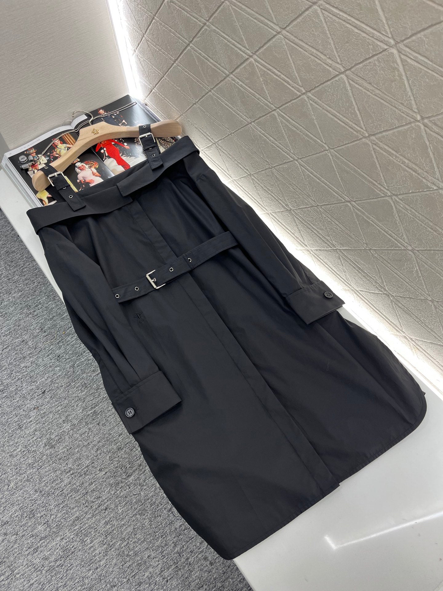 25ss One shoulder halter dress