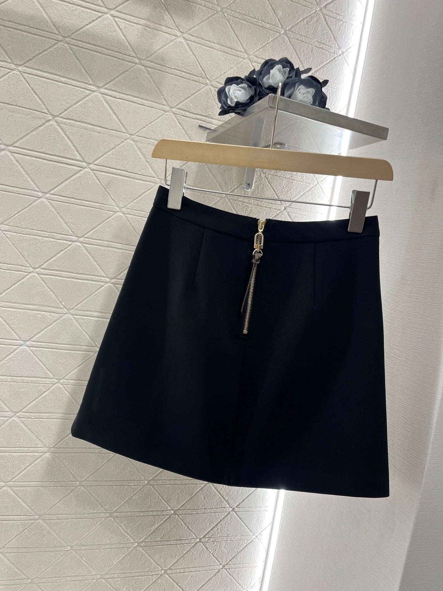 25ss chain a-line pleated skirt