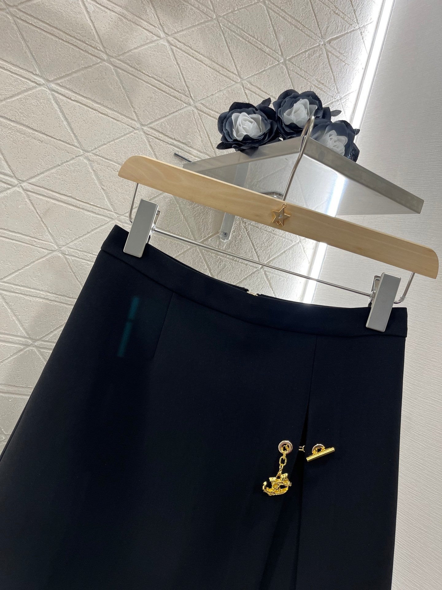 25ss chain a-line pleated skirt