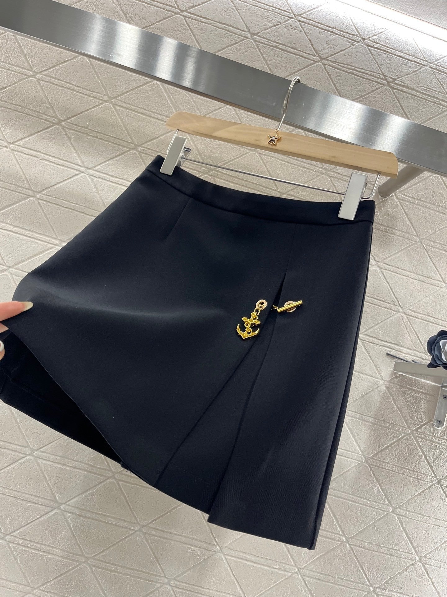 25ss chain a-line pleated skirt