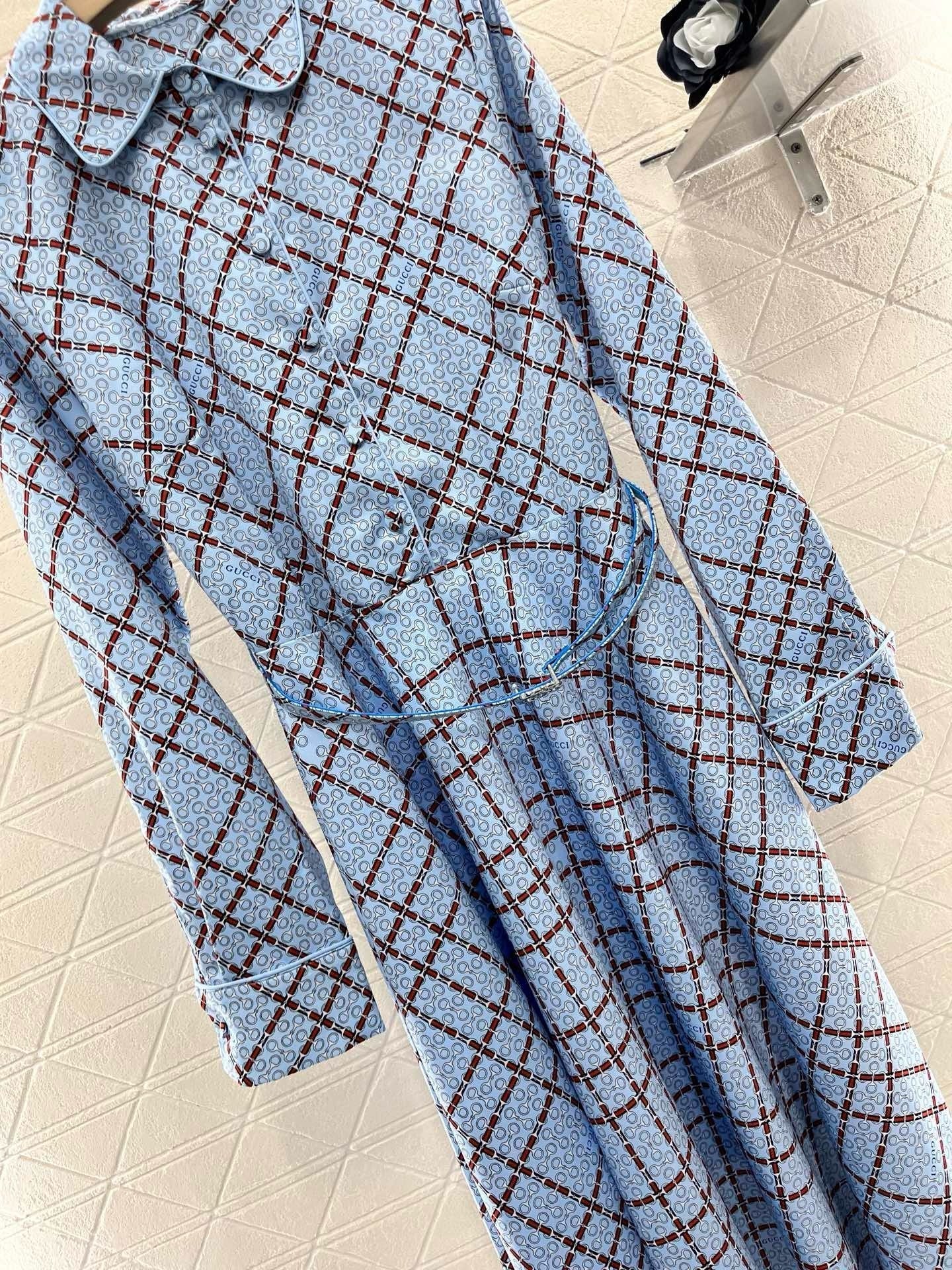 25ss new product printed belt dress
