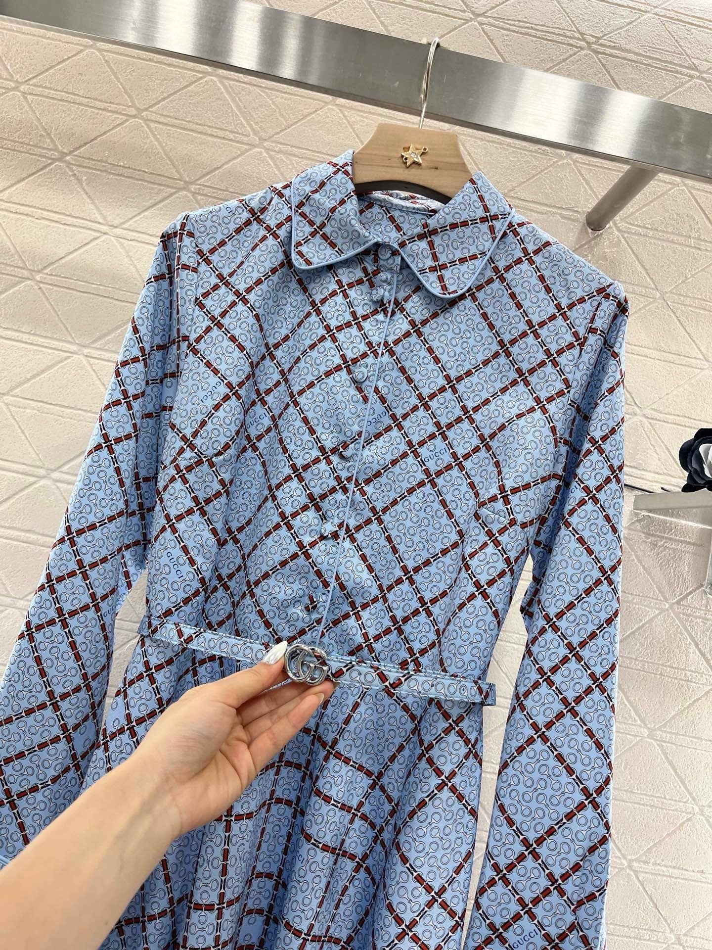 25ss new product printed belt dress