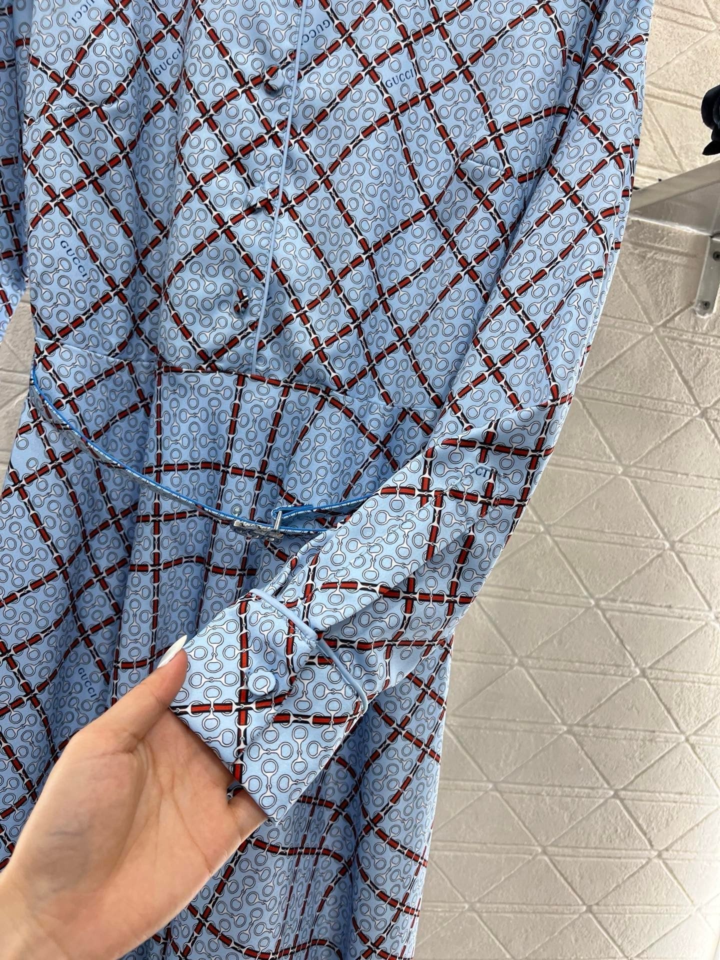 25ss new product printed belt dress