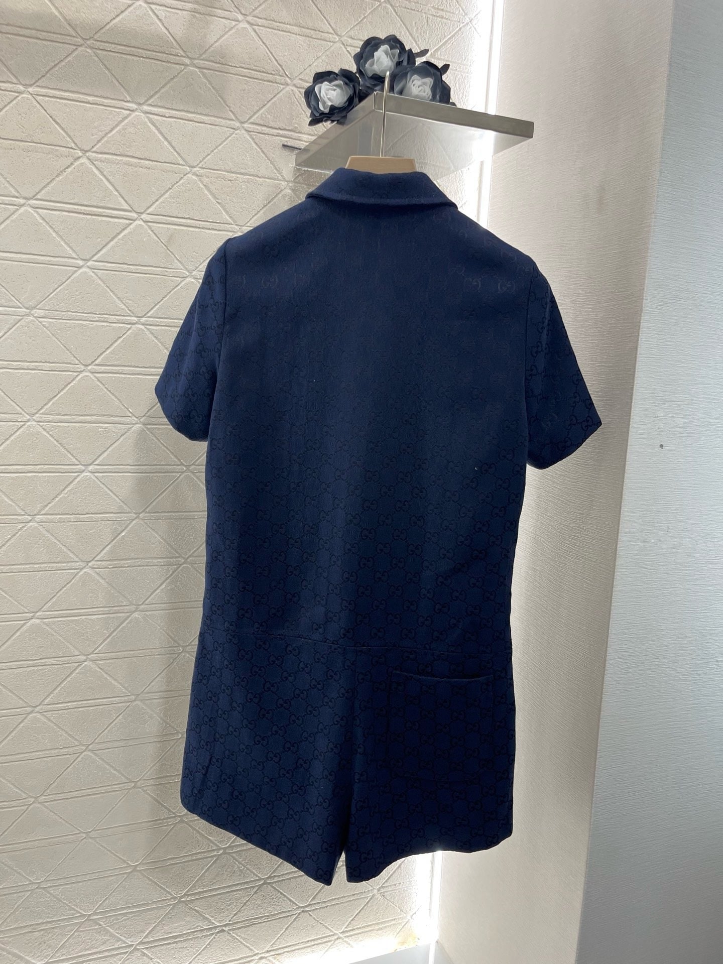 25ss new product lapel jacquard dress