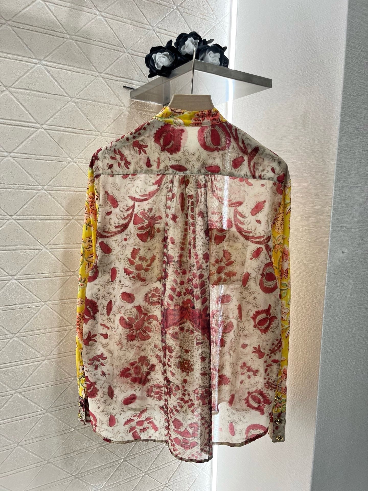 25SS new product lace floral shirt