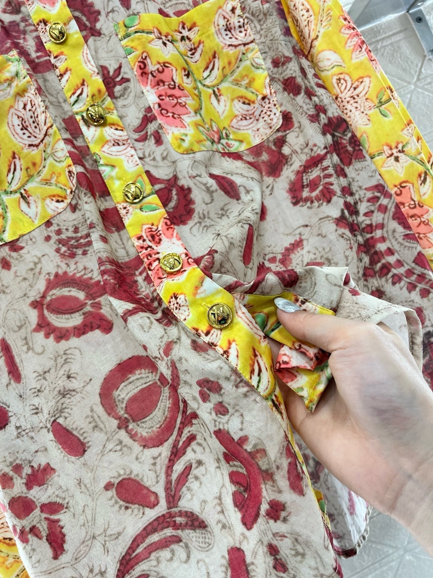 25SS new product lace floral shirt
