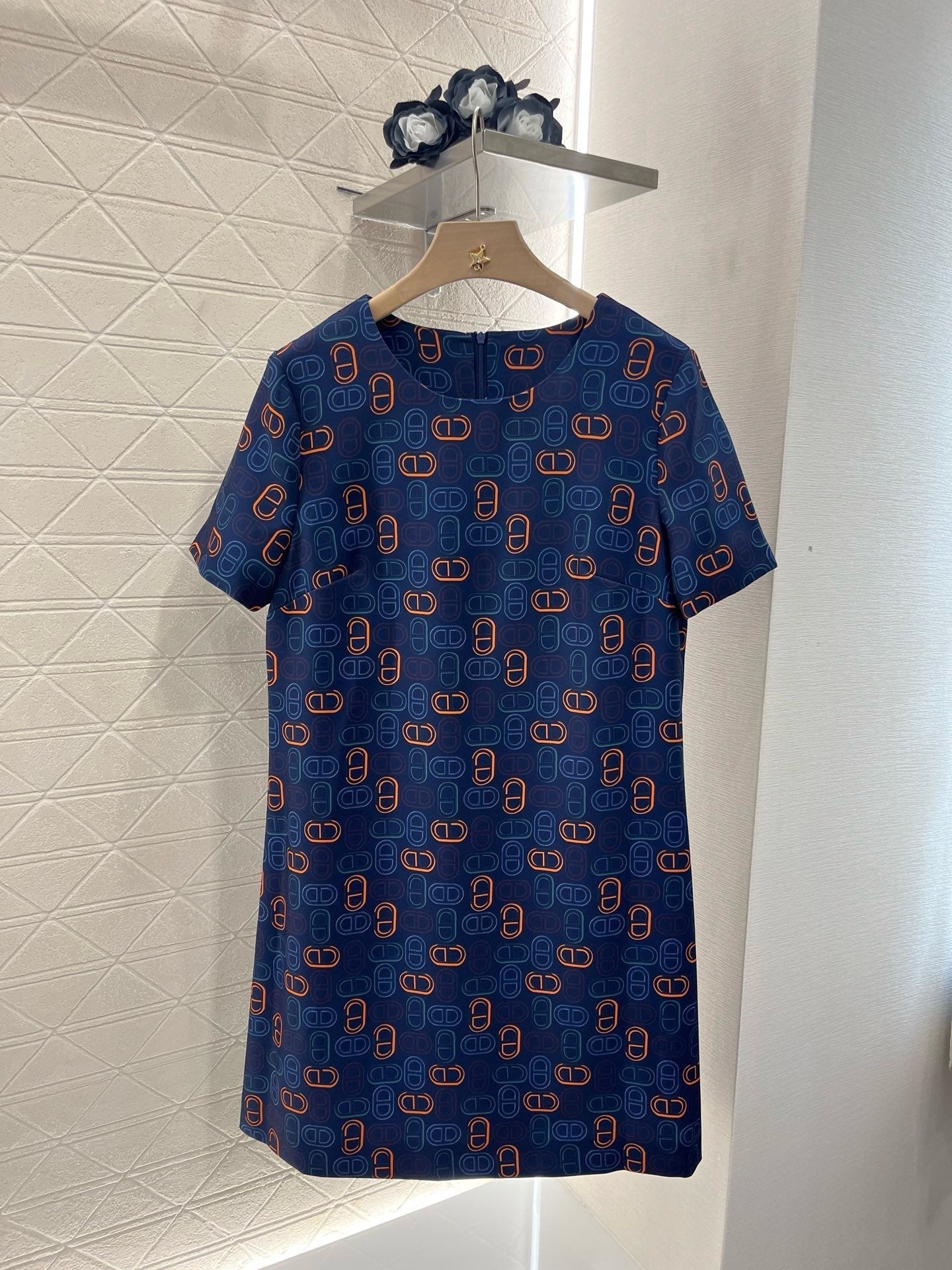 25SS new round neck short sleeve dress