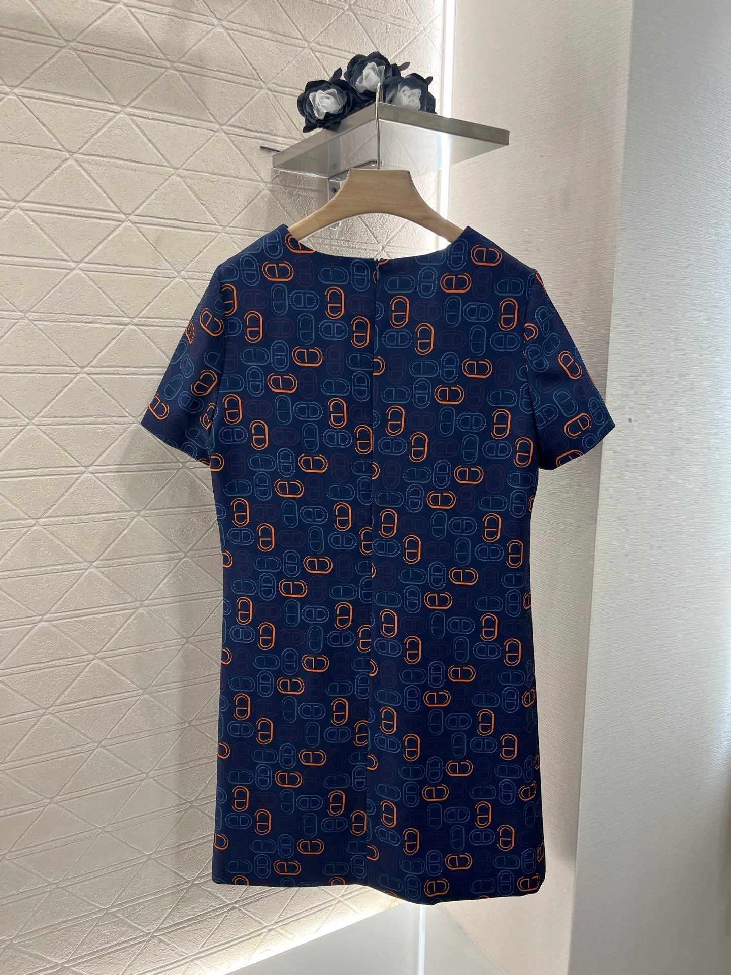25SS new round neck short sleeve dress