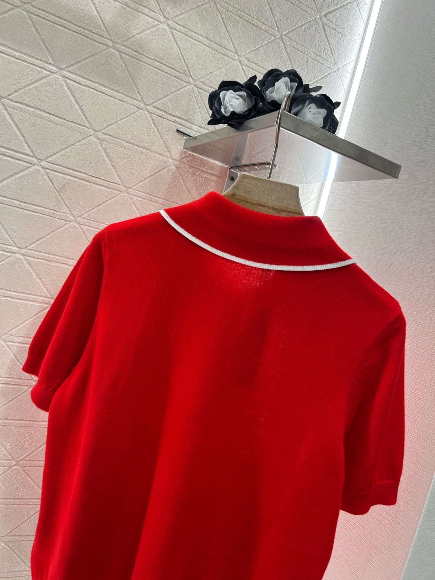 25ss New arrival Lapel polo cherry short sleeve