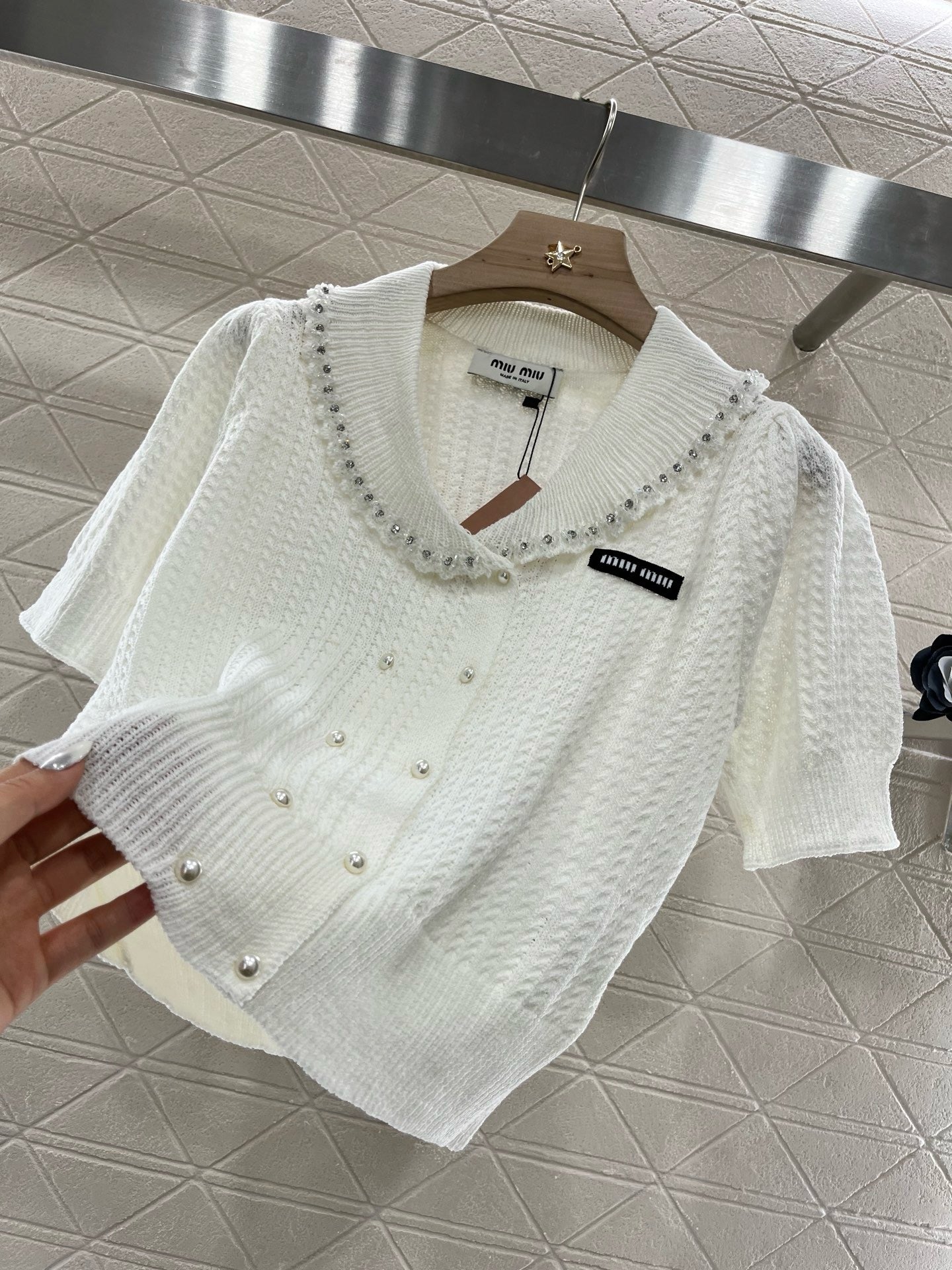 25SS New Product Lapel Knitted Short Sleeve
