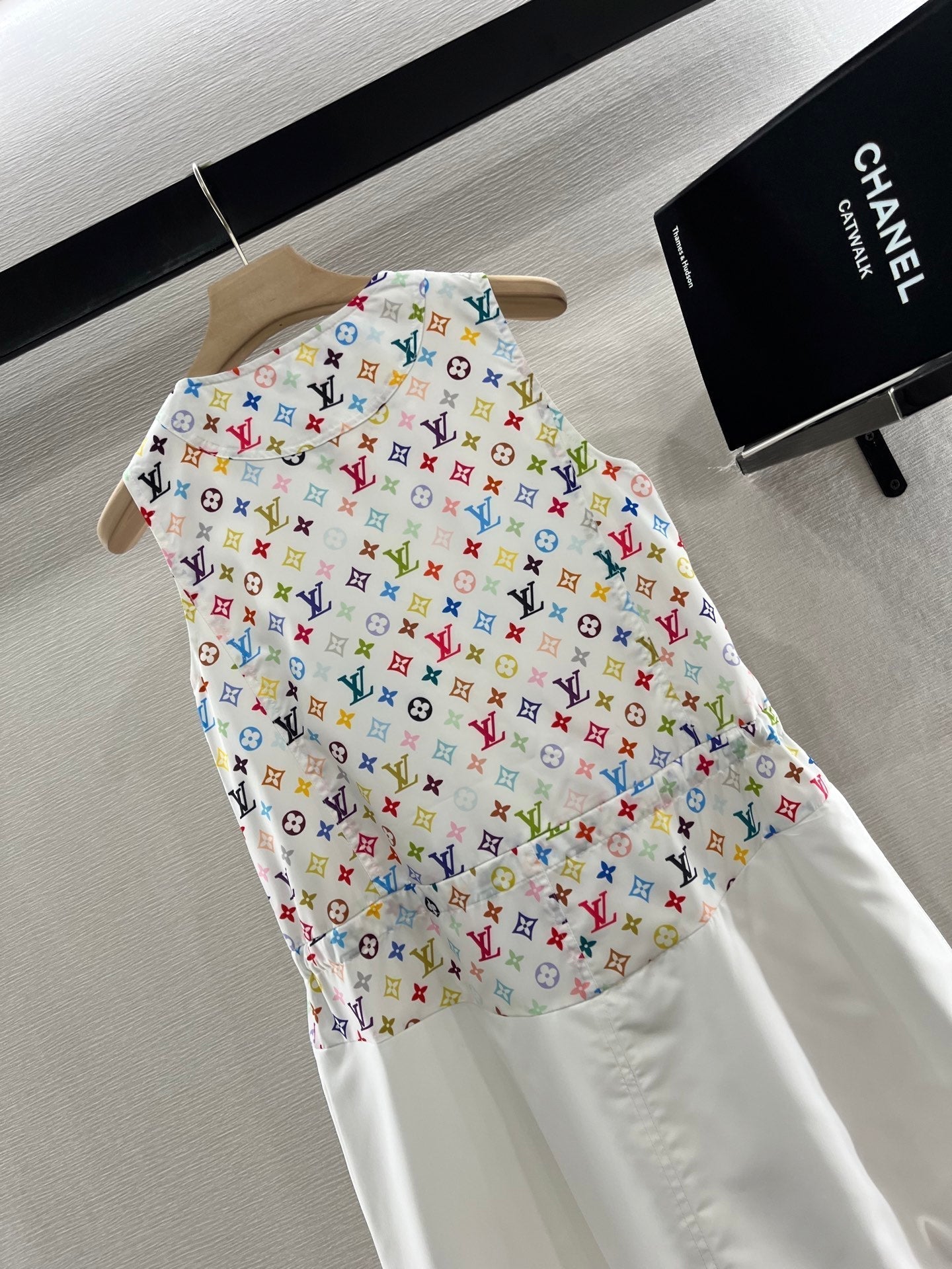 L 25 Color Clash Vest Dress