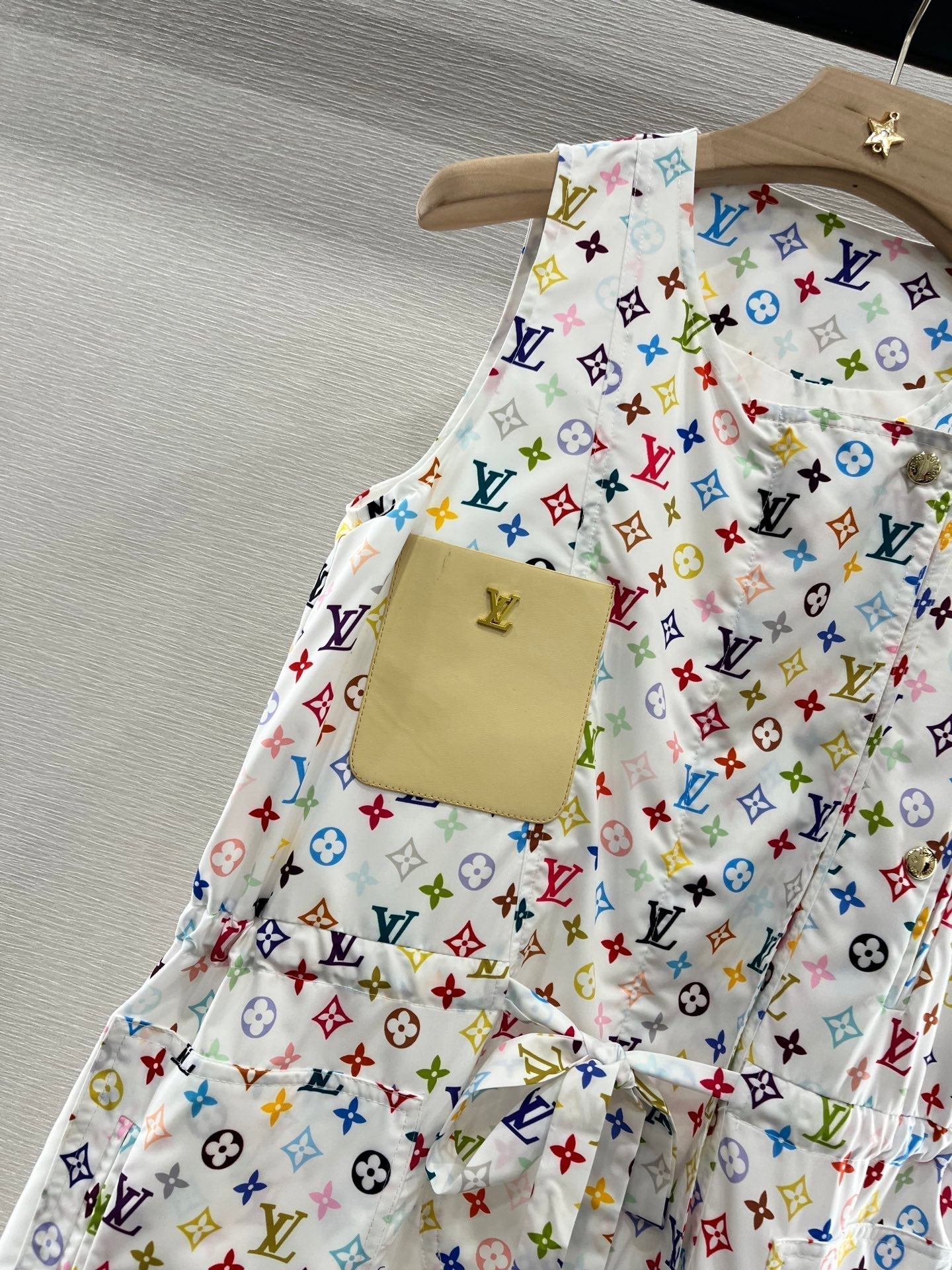 L 25 Color Clash Vest Dress