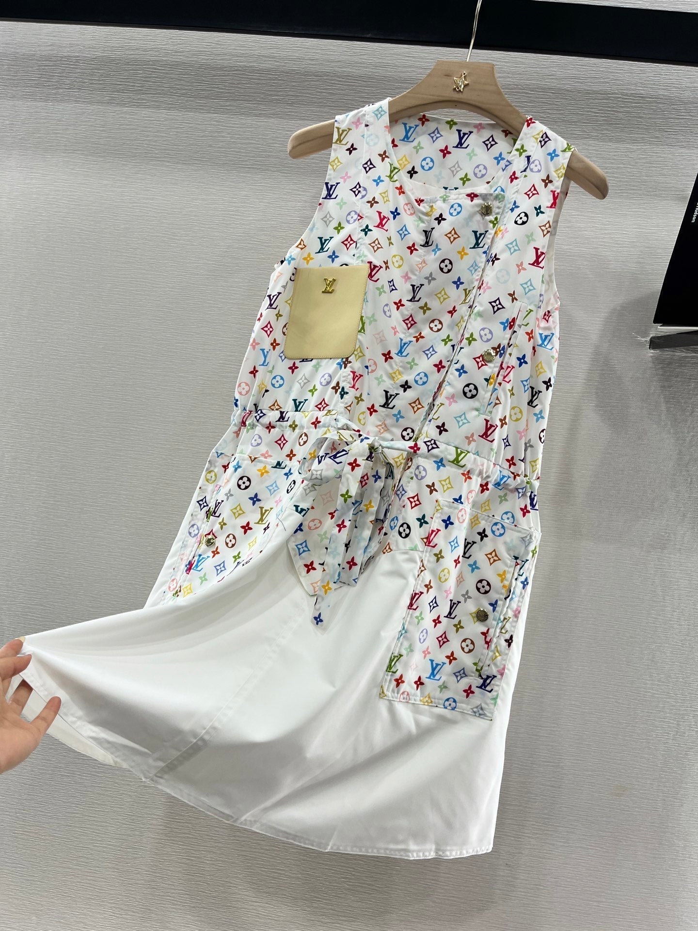 L 25 Color Clash Vest Dress