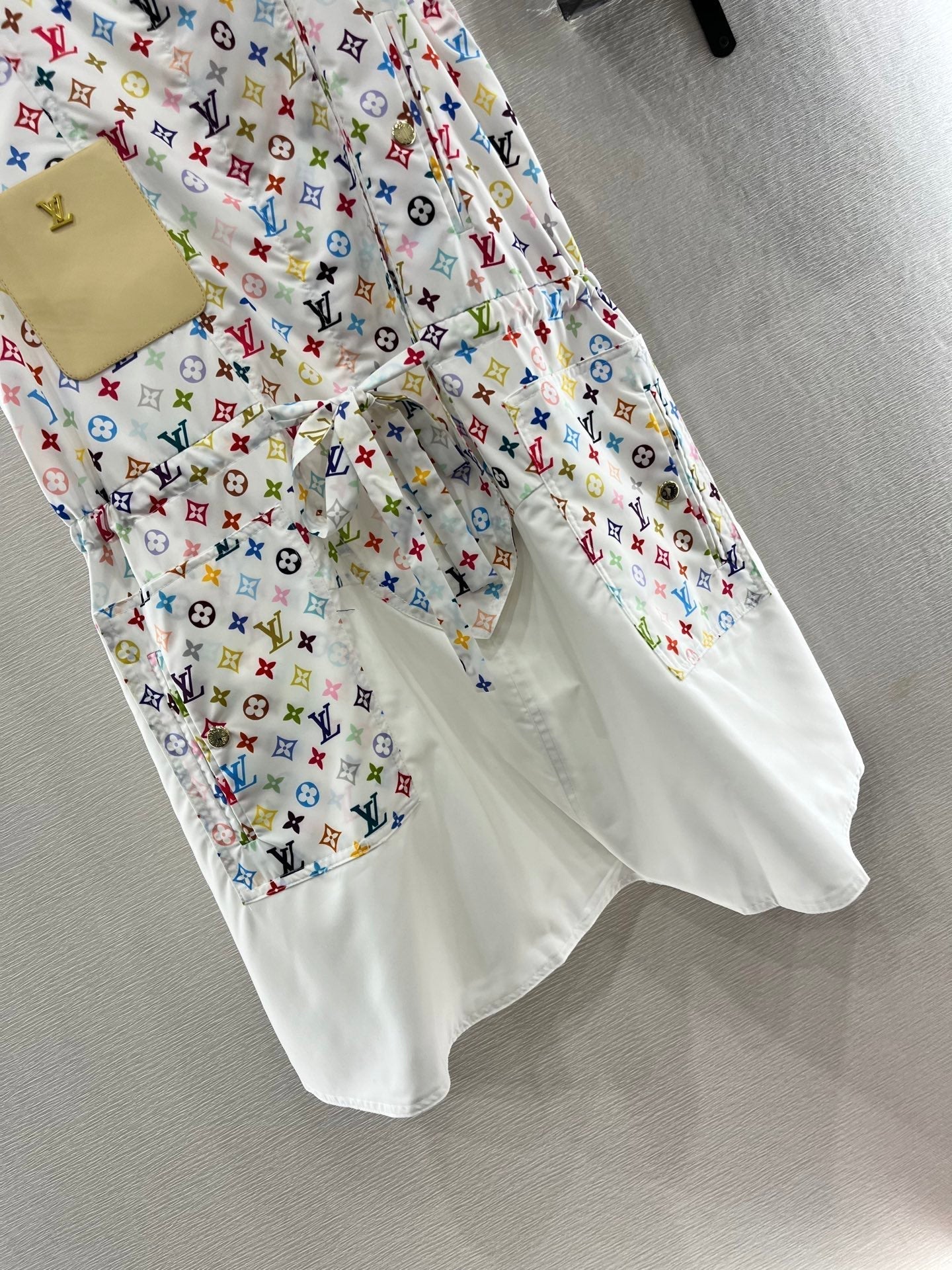 L 25 Color Clash Vest Dress