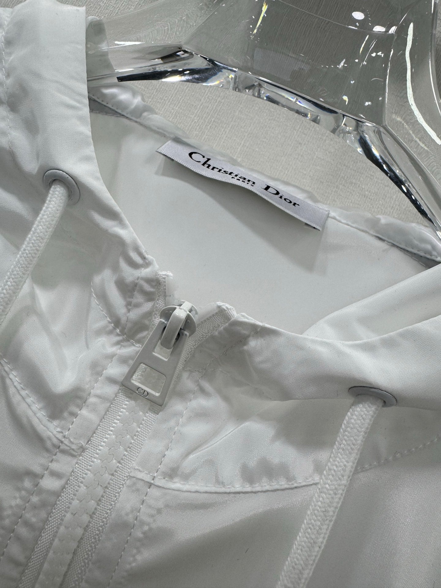 D 25 Spring/Summer Short Sleeve Zipper Hooded Jacket + Shorts Set