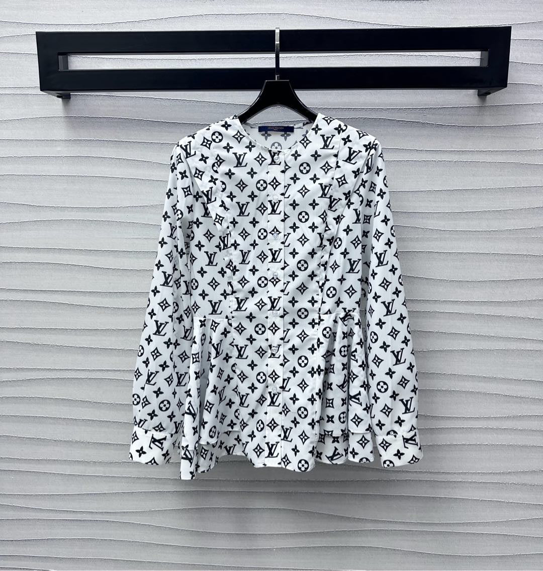 2025 New Arrivals Printed Waist Pleated Shirt