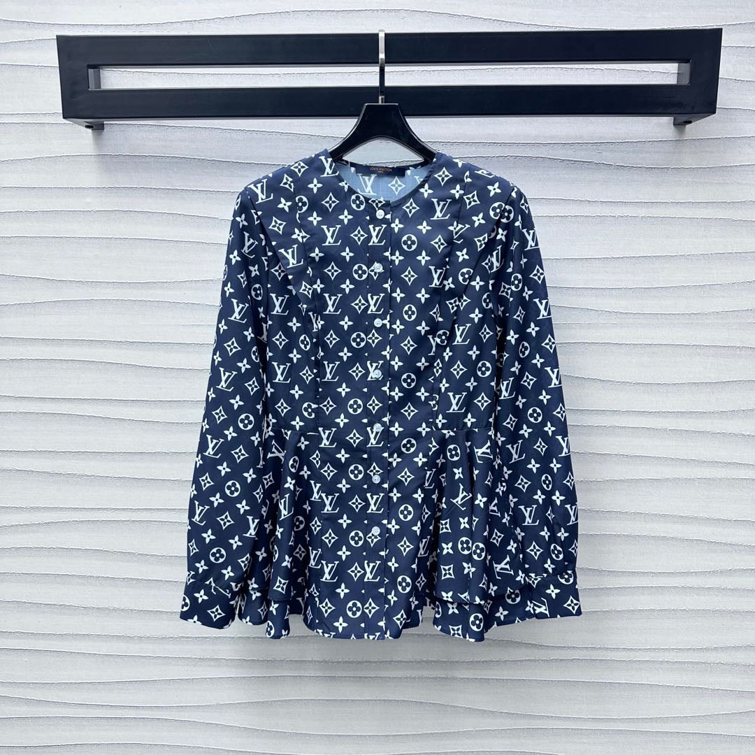 2025 New Arrivals Printed Waist Pleated Shirt