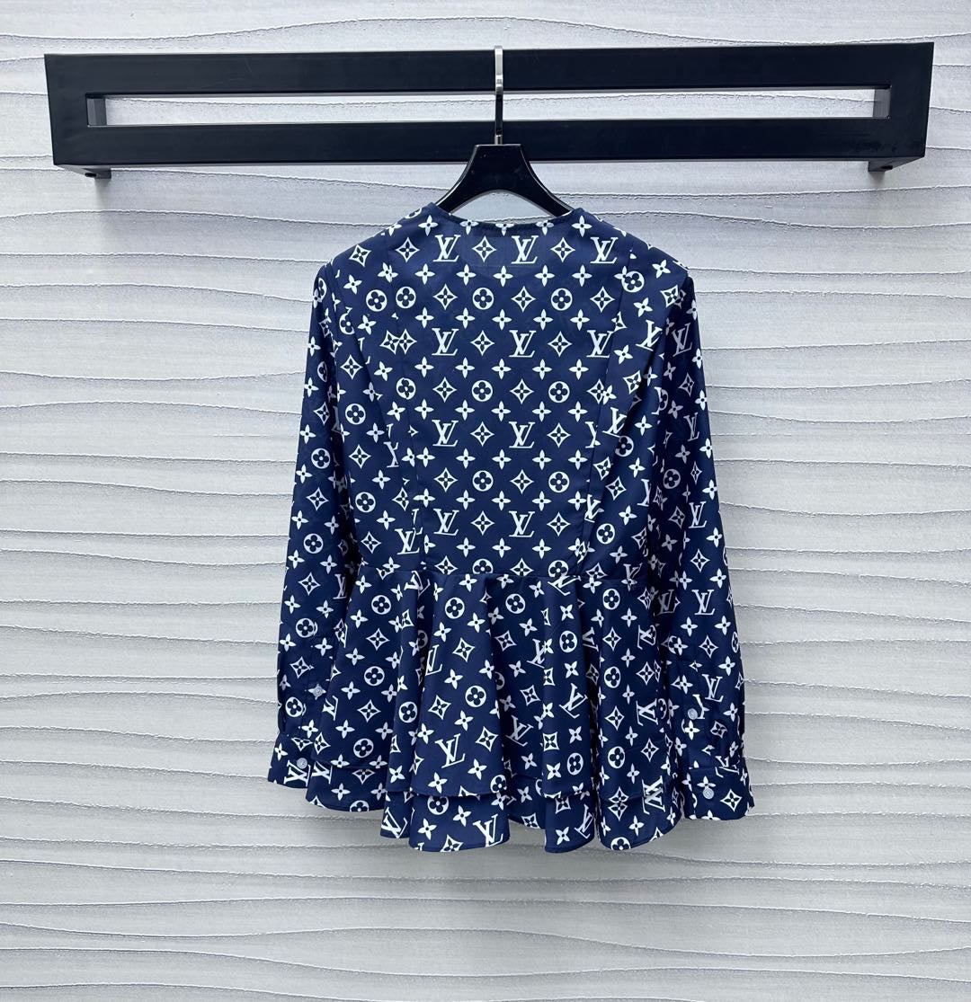 2025 New Arrivals Printed Waist Pleated Shirt