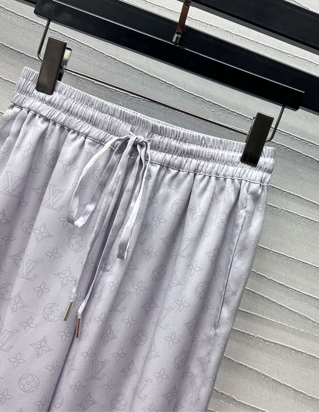 2025 New Lace Print Lapel ➕ Drawstring Straight Pants