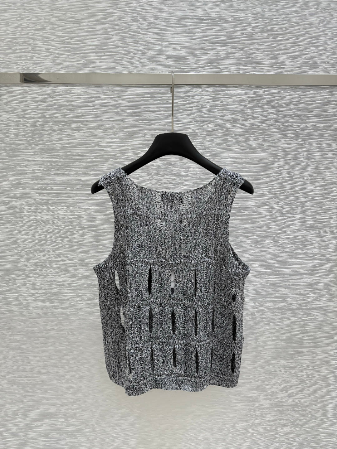 25ss Bow hollow knitted vest