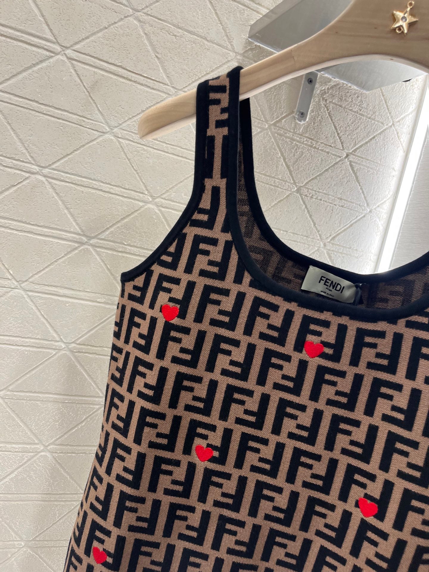 25ss Round neck jacquard knitted vest