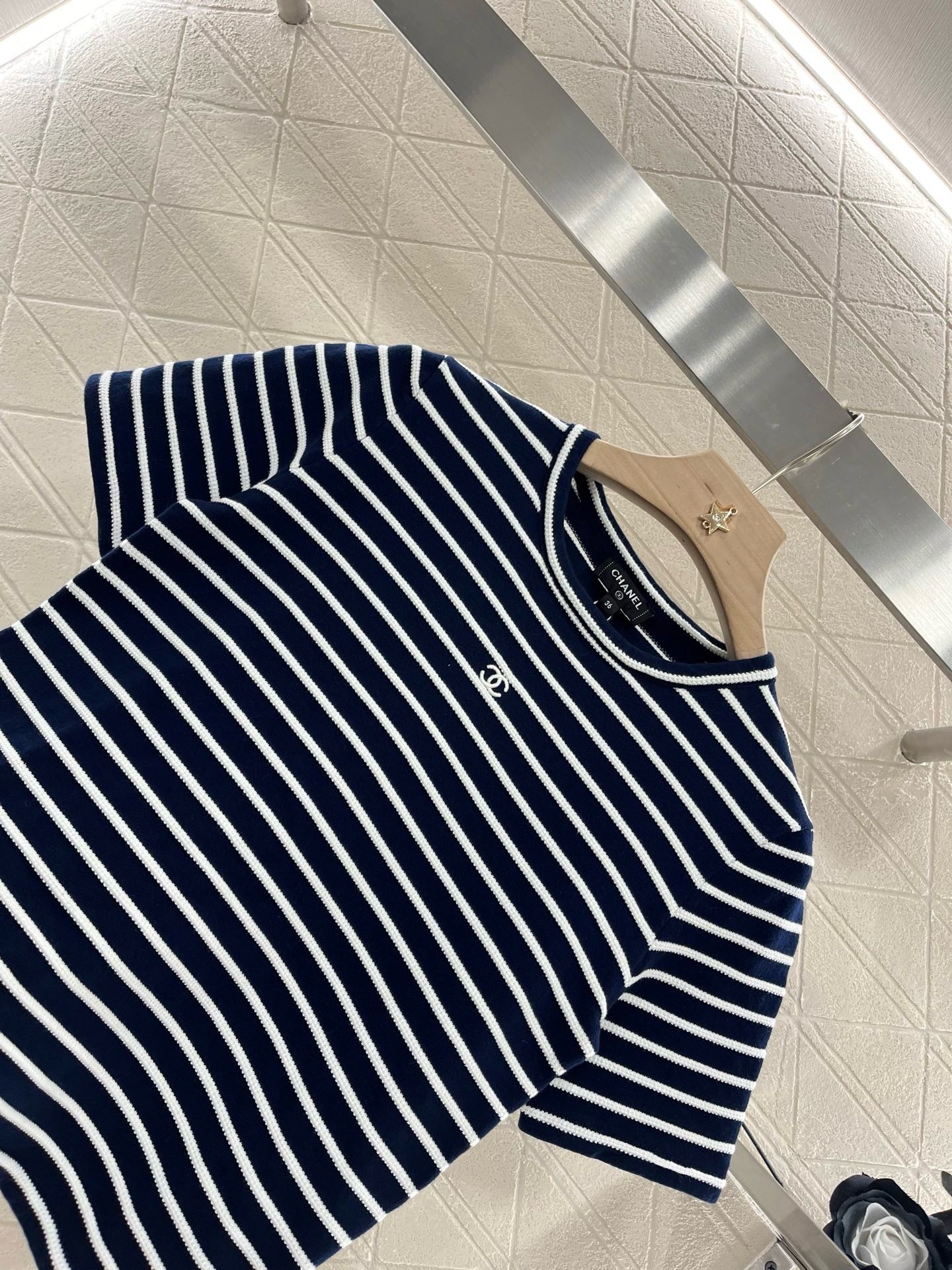 25SS New Striped Knit Short Sleeves
