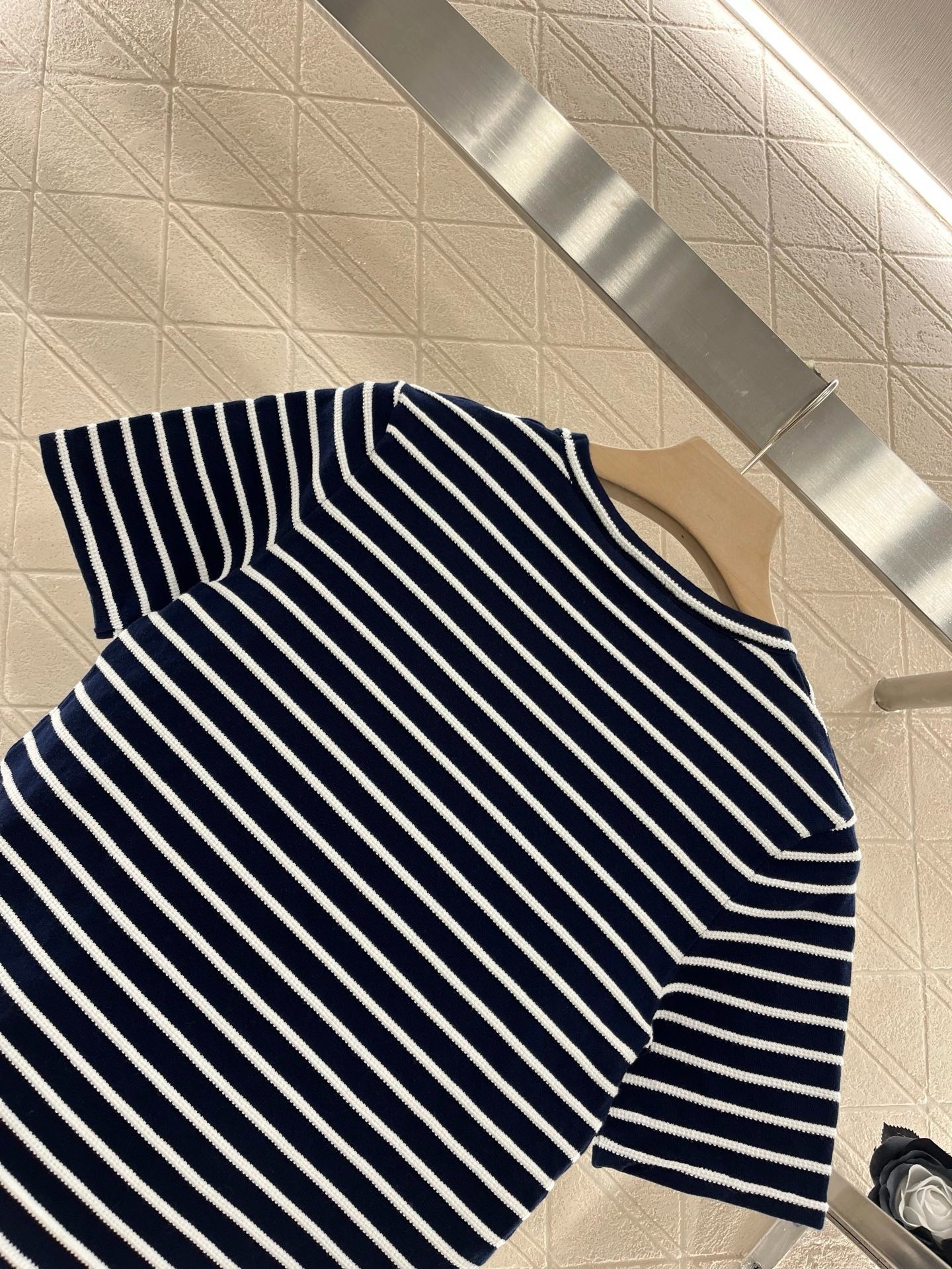 25SS New Striped Knit Short Sleeves