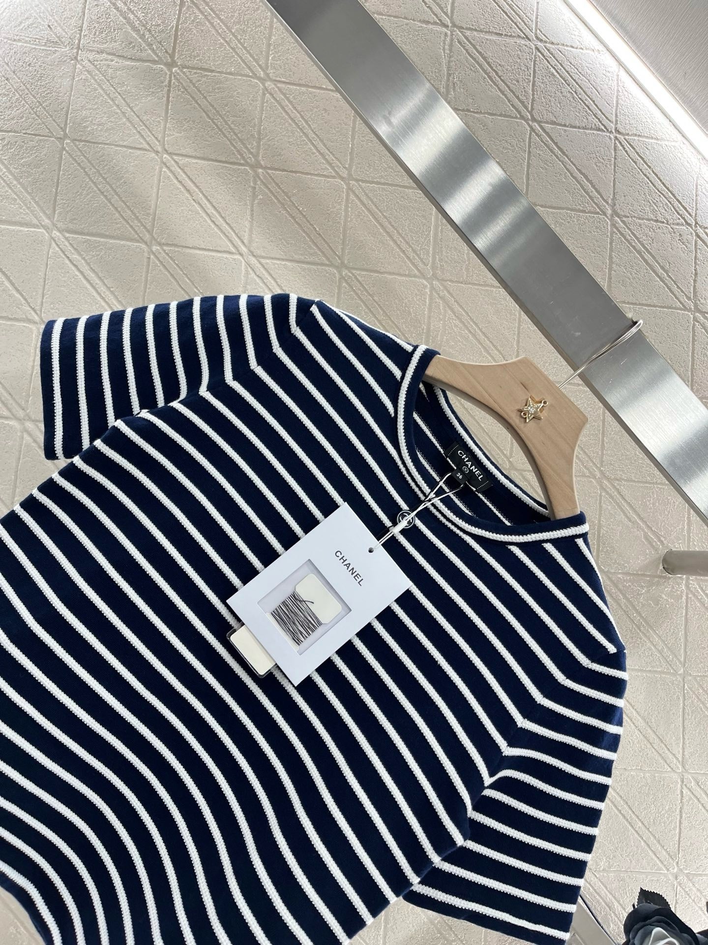 25SS New Striped Knit Short Sleeves