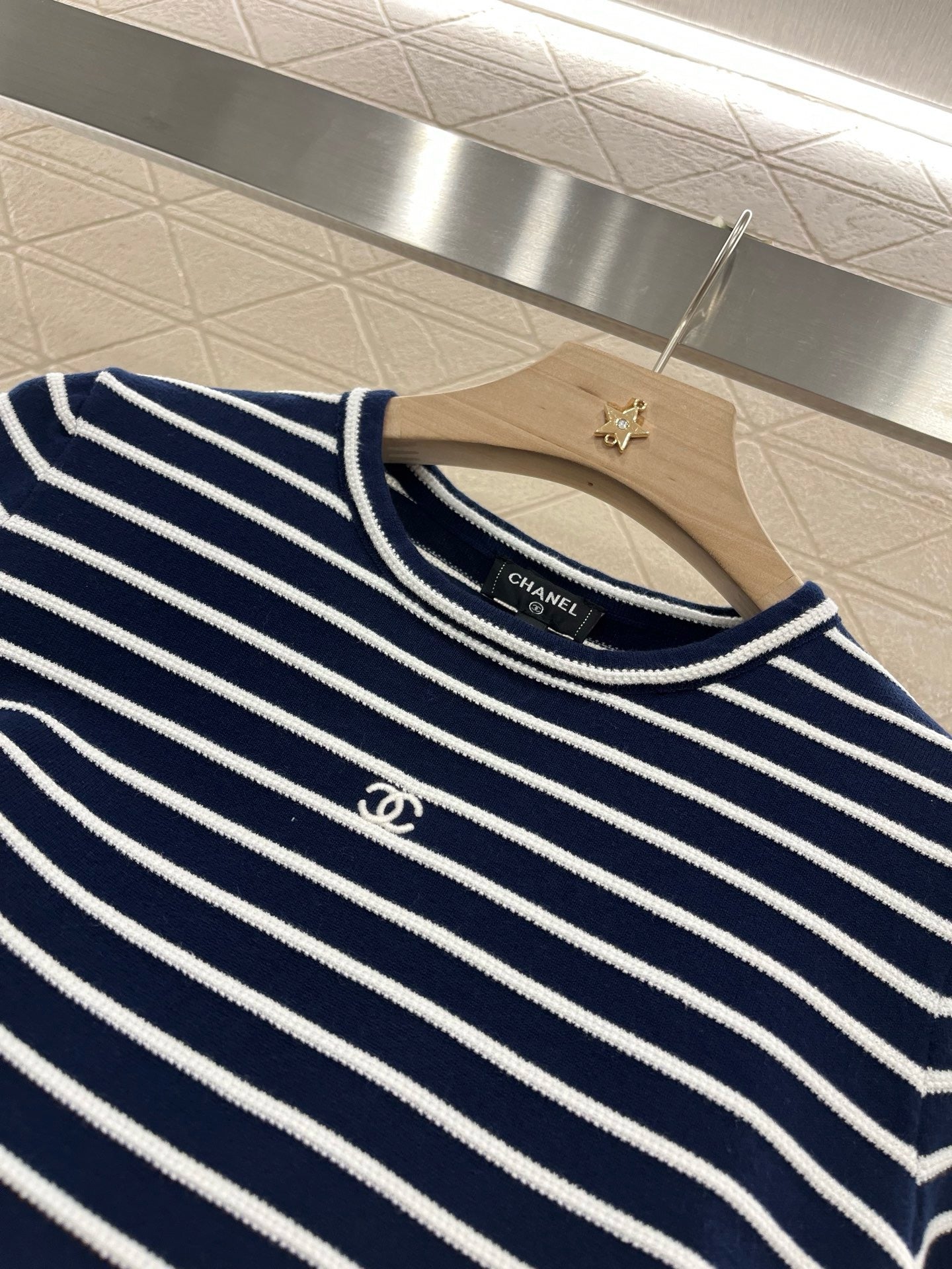 25SS New Striped Knit Short Sleeves