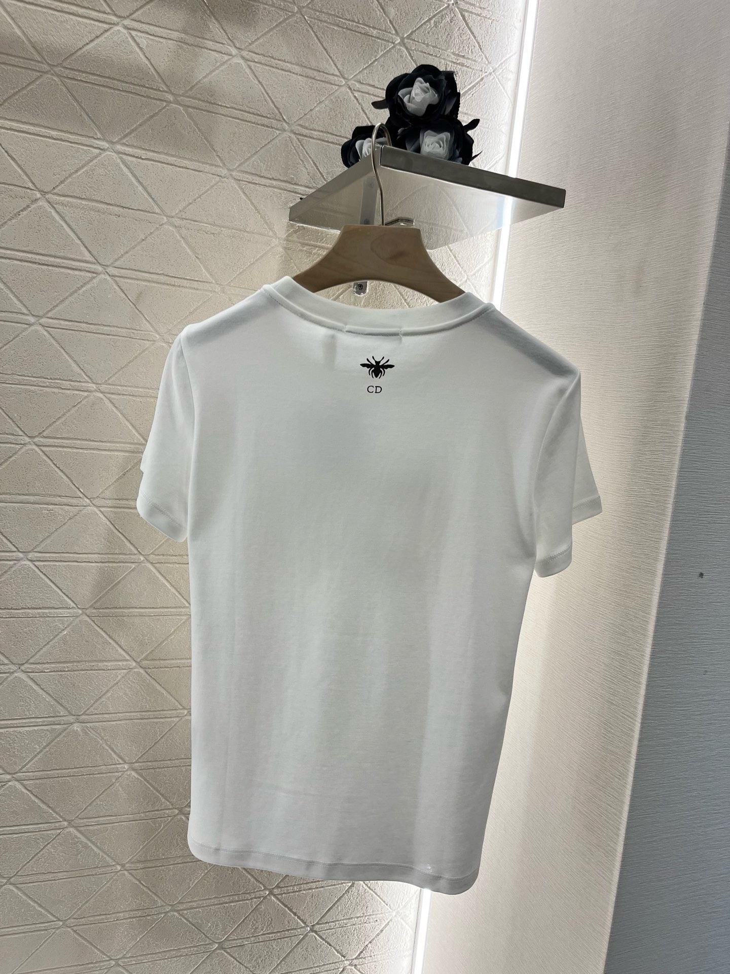 25SS New Embroidered Sequin Round Neck Short Sleeves