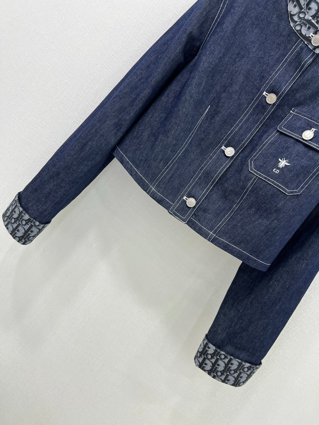 25SS Interior logo printed denim jacket)