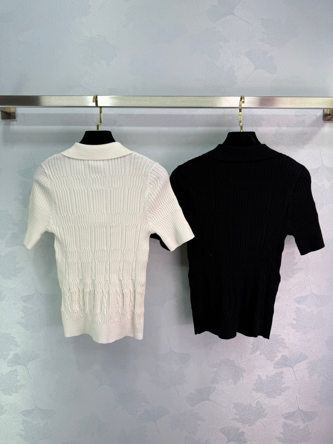 H Lapel Knit Lapel Short Sleeve
