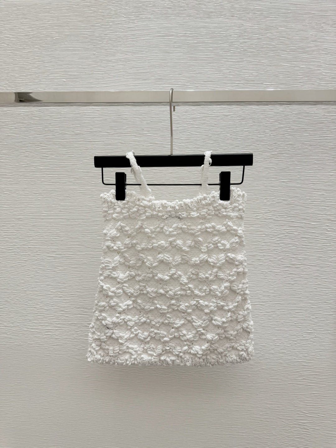 25 early spring new solid color checkered knitted sling