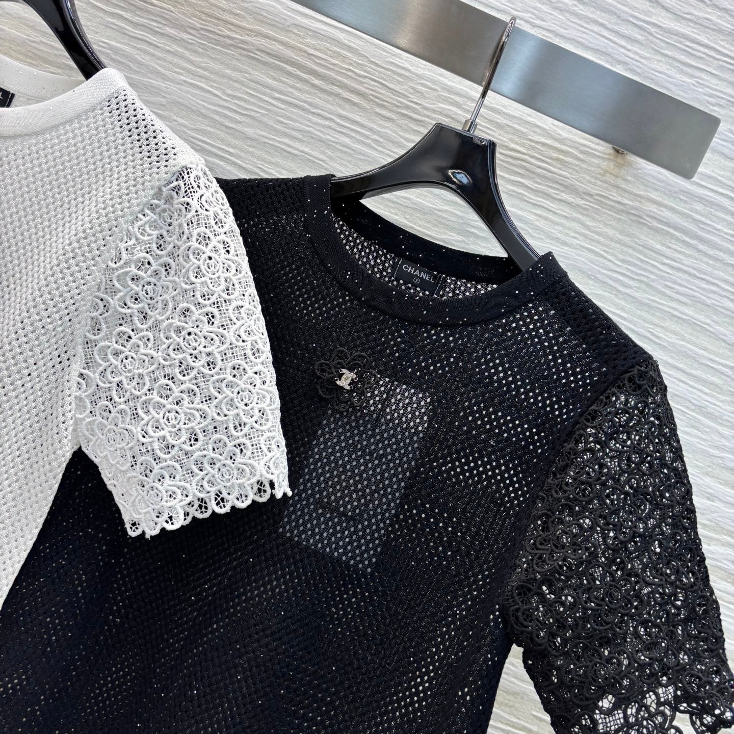 25 spring and summer jacket with hollowed-out short sleeves