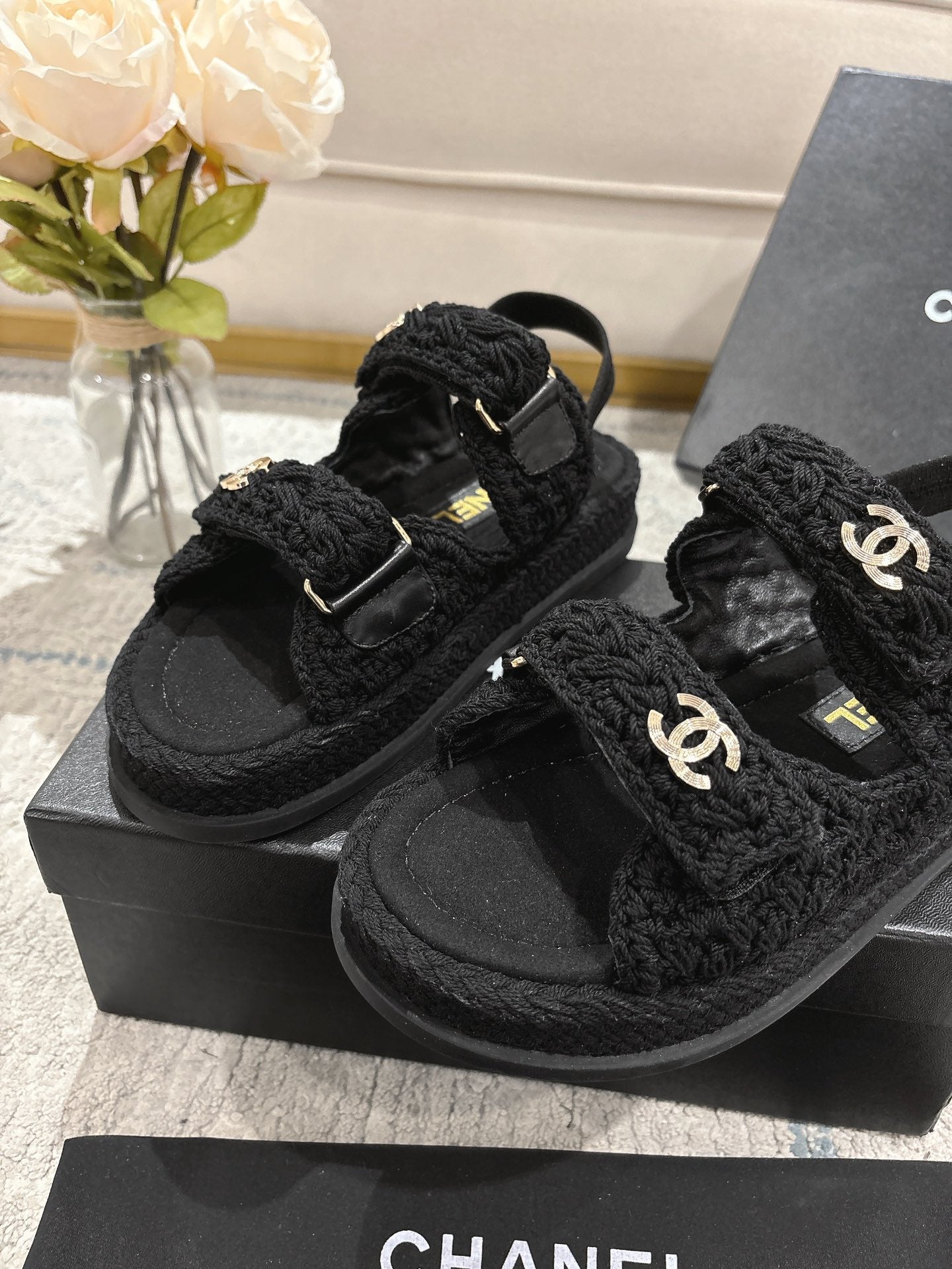 25S Dad Sandal Raffia Calfskin