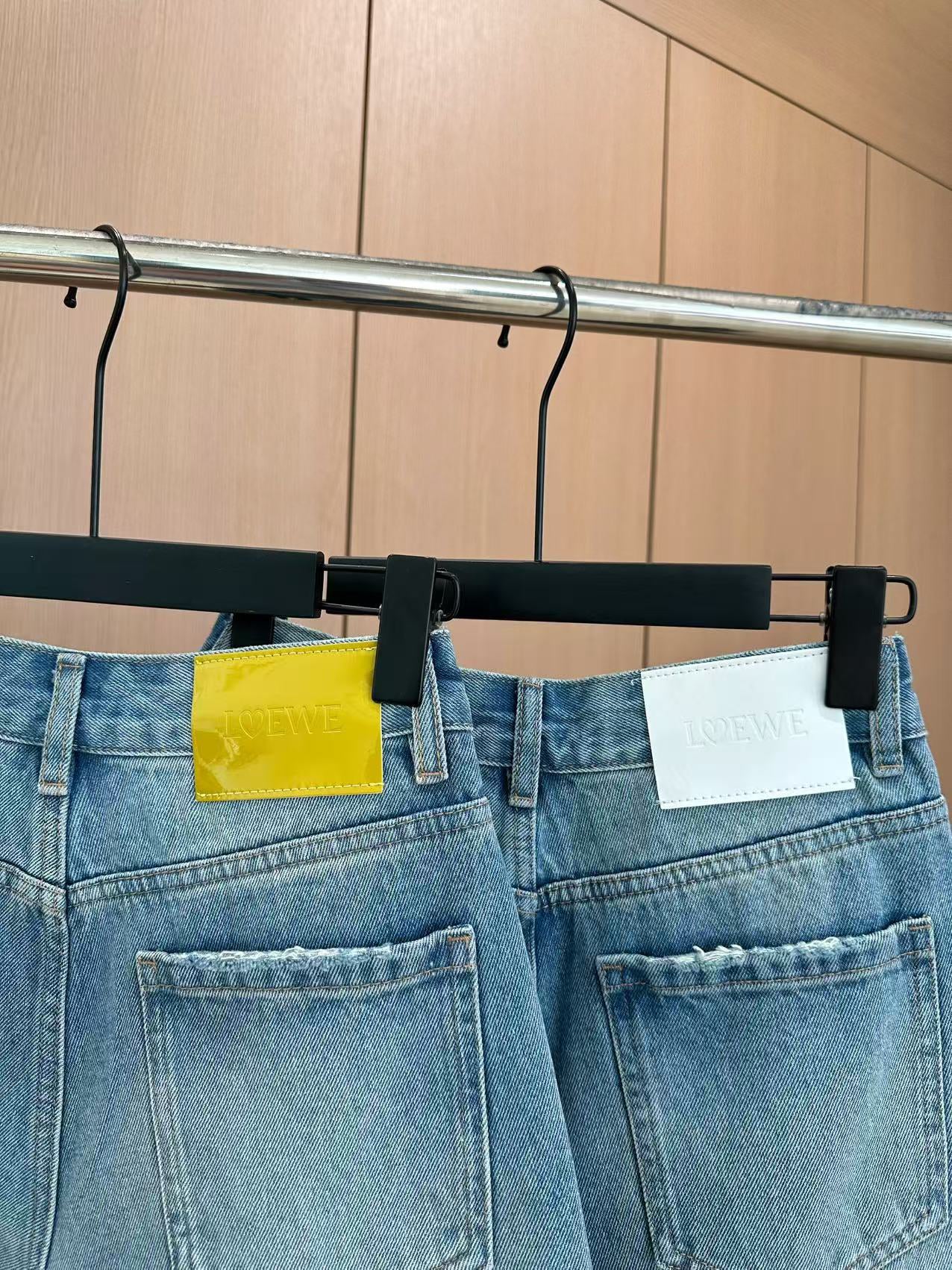 πππ5 popular goddess style five-point raw edge jeans